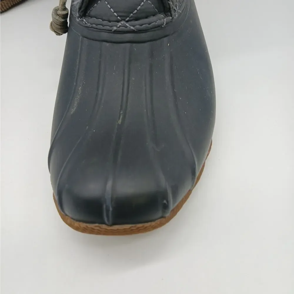 Sperry Women's Top-Sider Waterproof Rubber Quilted Duck Boots Blue Size 10